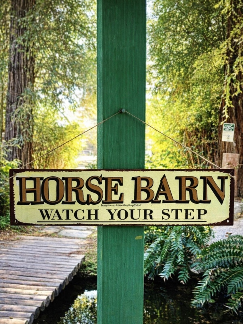 Wall Decor Rustic Horse Barn Sign New Equestrian